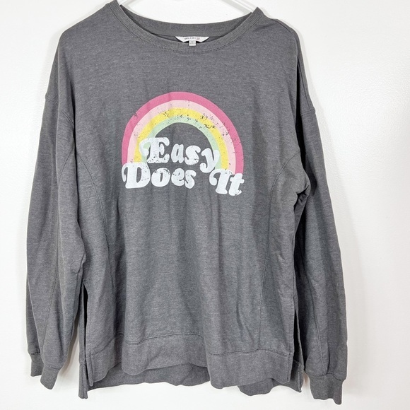 Wildfox Easy Does It Rainbow Sweatshirt Medium - Picture 1 of 13
